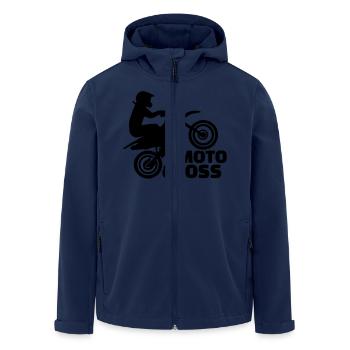 Motocross - Men’s Recycled Softshell Jacket by Stanley/Stella - navy - Front - AI Model Male 185 light (185cm)