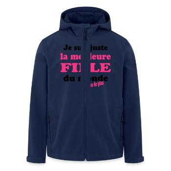 Je suis juste la meilleure fille du monde - Veste softshell homme en polyester recyclé Stanley/Stella - marine - Devant - AI Model Male 185 light (185cm)