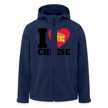 I love Cheese - Recycelte Männer Softshell-Jacke von Stanley/Stella - Navy - Vorne - AI Model Male 185 light (185cm)