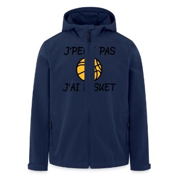 J'peux pas j'ai basket - Veste softshell homme en polyester recyclé Stanley/Stella - marine - Devant - AI Model Male 185 light (185cm)