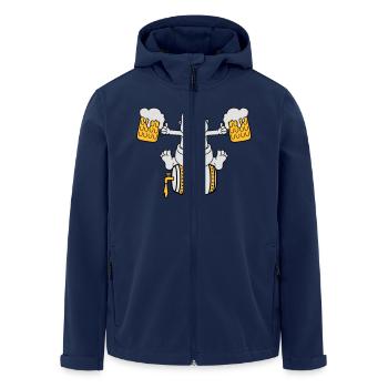 fass bier saufen alkohol glas krug dur - Recycelte Männer Softshell-Jacke von Stanley/Stella - Navy - Vorne - AI Model Male 185 light (185cm)