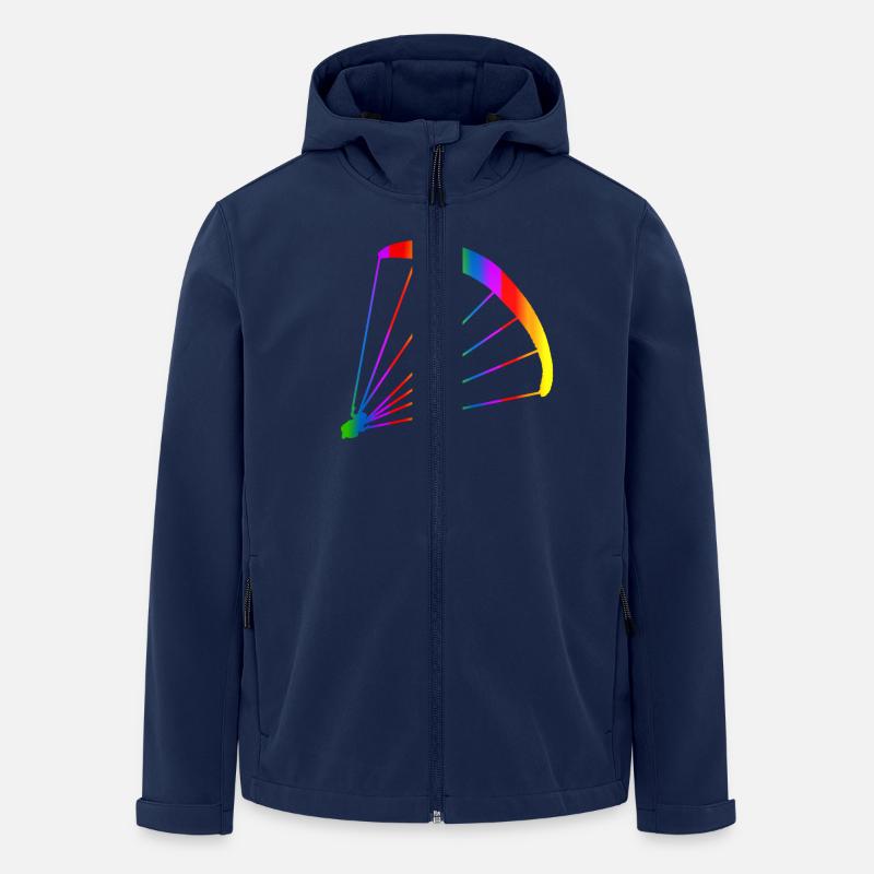 Bunter Gleitschirm Regenbogen - Recycelte Männer Softshell-Jacke von Stanley/Stella - Navy