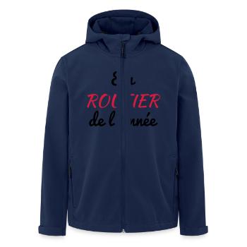 Routier / Chauffeur Poids-lourd / Camion / - Veste softshell homme en polyester recyclé Stanley/Stella - marine - Devant - AI Model Male 185 light (185cm)