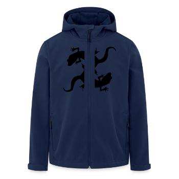 geckos - Men’s Recycled Softshell Jacket by Stanley/Stella - navy - Front - AI Model Male 185 light (185cm)