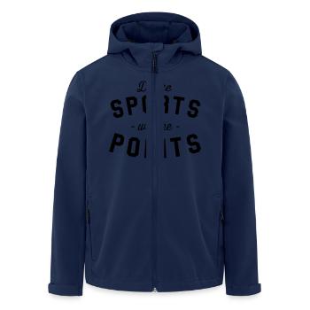 Do The Sports Win The Points - Men’s Recycled Softshell Jacket by Stanley/Stella - navy - Front - AI Model Male 185 light (185cm)