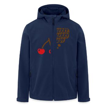 Cherry, cherry lady - Recycelte Männer Softshell-Jacke von Stanley/Stella - Navy - Vorne - AI Model Male 185 light (185cm)