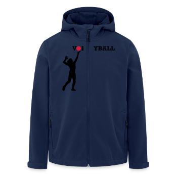 Volleyball - Men’s Recycled Softshell Jacket by Stanley/Stella - navy - Front - AI Model Male 185 light (185cm)