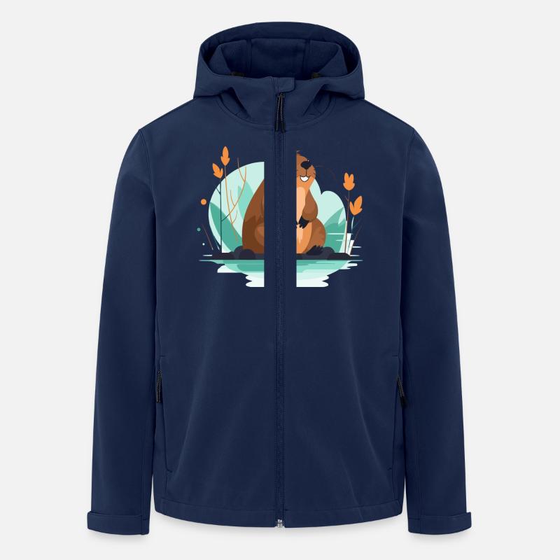 Bieber - Recycelte Männer Softshell-Jacke von Stanley/Stella - Navy