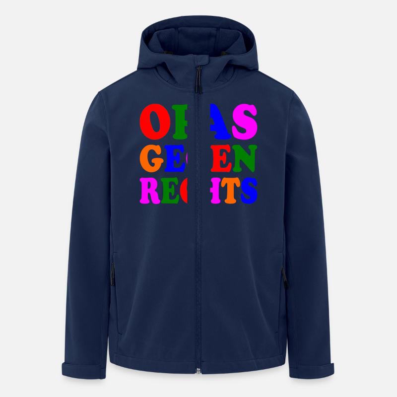 Opas gegen rechts - Recycelte Männer Softshell-Jacke von Stanley/Stella - Navy