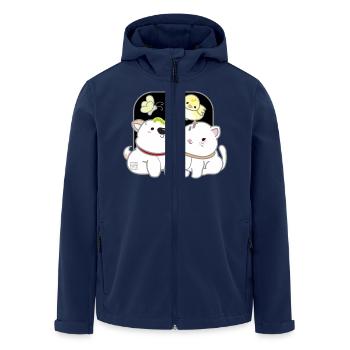 Dog Korean - Japanese Style 13 - Men’s Recycled Softshell Jacket by Stanley/Stella - navy - Front - AI Model Male 185 light (185cm)