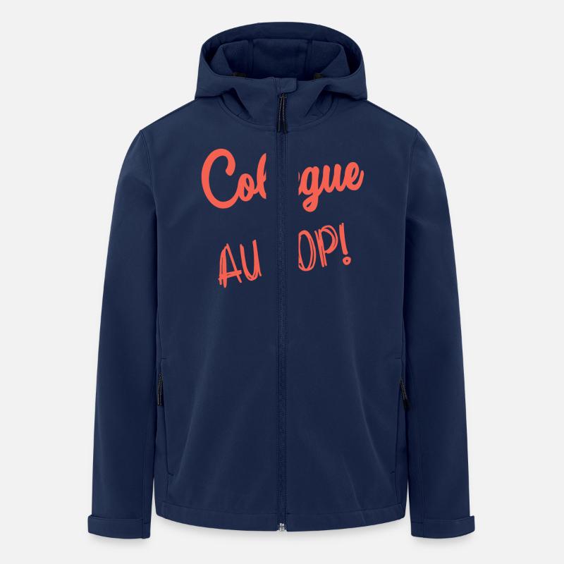 KOLLEGE. ANFANGEN. BESCHÄFTIGUNG. HUMOR. MANAGER. CHEF - Recycelte Männer Softshell-Jacke von Stanley/Stella - Navy