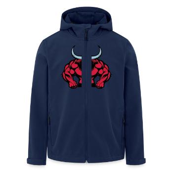 Bull Animal - Men’s Recycled Softshell Jacket by Stanley/Stella - navy - Front - AI Model Male 185 light (185cm)