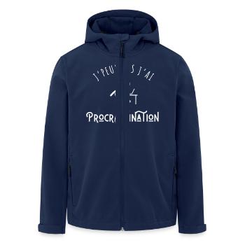 I can't I procrastination - Men’s Recycled Softshell Jacket by Stanley/Stella - navy - Front - AI Model Male 185 light (185cm)