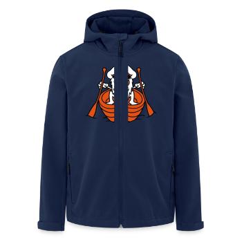 Freches Böses Monster Paddelt Kapitän Lustig Süß - Recycelte Männer Softshell-Jacke von Stanley/Stella - Navy - Vorne - AI Model Male 185 light (185cm)