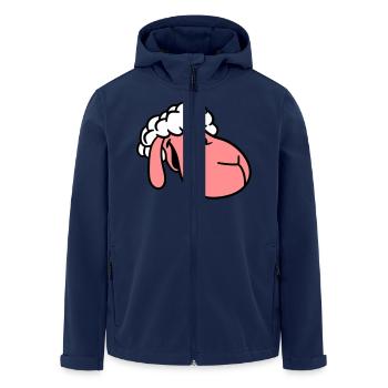 Sheep Face Head Cute Cute Lamb Cool Comic - Men’s Recycled Softshell Jacket by Stanley/Stella - navy - Front - AI Model Male 185 light (185cm)