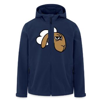 Schaf Guckt Skeptisch Kritisch Misstrauisch Starrt - Recycelte Männer Softshell-Jacke von Stanley/Stella - Navy - Vorne - AI Model Male 185 light (185cm)