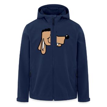 Hund Gesicht Böser Kerl Gefährlich Zähne Monster - Recycelte Männer Softshell-Jacke von Stanley/Stella - Navy - Vorne - AI Model Male 185 light (185cm)
