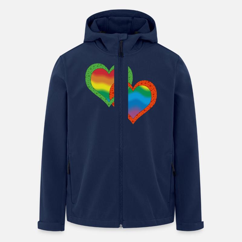 Herz - Recycelte Männer Softshell-Jacke Discoverer von Stanley/Stella - Navy