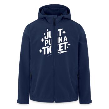 Technical Support Computer - Men’s Recycled Softshell Jacket by Stanley/Stella - navy - Front - AI Model Male 185 light (185cm)