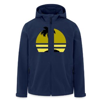 Palm Island - Men’s Recycled Softshell Jacket by Stanley/Stella - navy - Front - AI Model Male 185 light (185cm)
