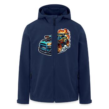 Sportwagen Tuning Auto - Recycelte Männer Softshell-Jacke von Stanley/Stella - Navy - Vorne - AI Model Male 185 light (185cm)