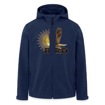 Bird - Men’s Recycled Softshell Jacket by Stanley/Stella - navy - Front - AI Model Male 185 light (185cm)