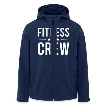 Fitness Crew - Men’s Recycled Softshell Jacket by Stanley/Stella - navy - Front - AI Model Male 185 light (185cm)