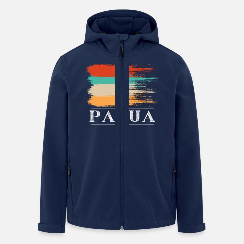 Papua Indonesia - Men’s Recycled Softshell Jacket by Stanley/Stella - navy