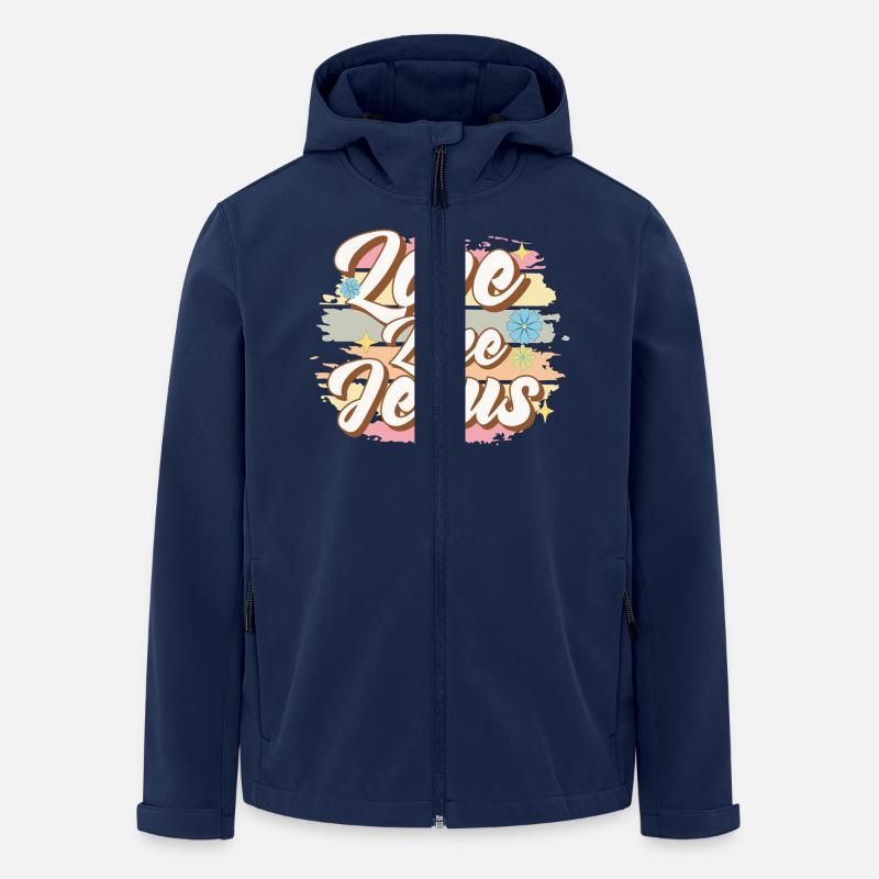 Love Like Jesus - Recycelte Männer Softshell-Jacke von Stanley/Stella - Navy