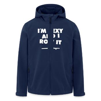 I´m Sexy And I Row It - Rowing - Rudern - Ruderer - Recycelte Männer Softshell-Jacke von Stanley/Stella - Navy - Vorne - AI Model Male 185 light (185cm)
