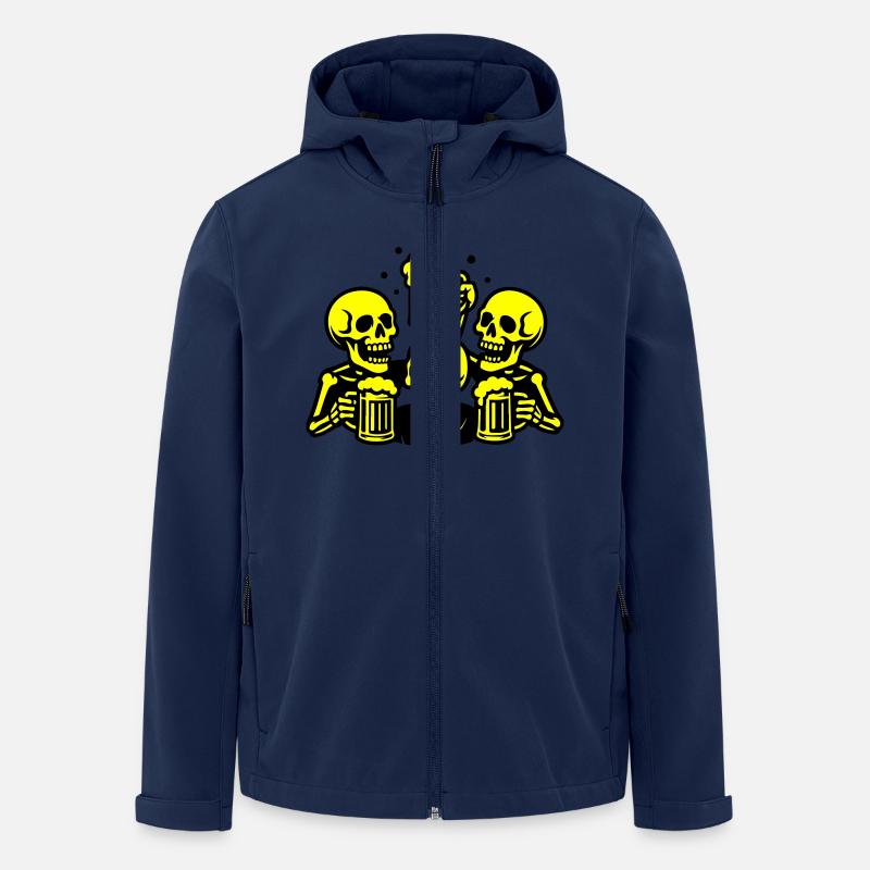 Skeleton Beer Team Funny - Men’s Recycled Softshell Jacket by Stanley/Stella - navy