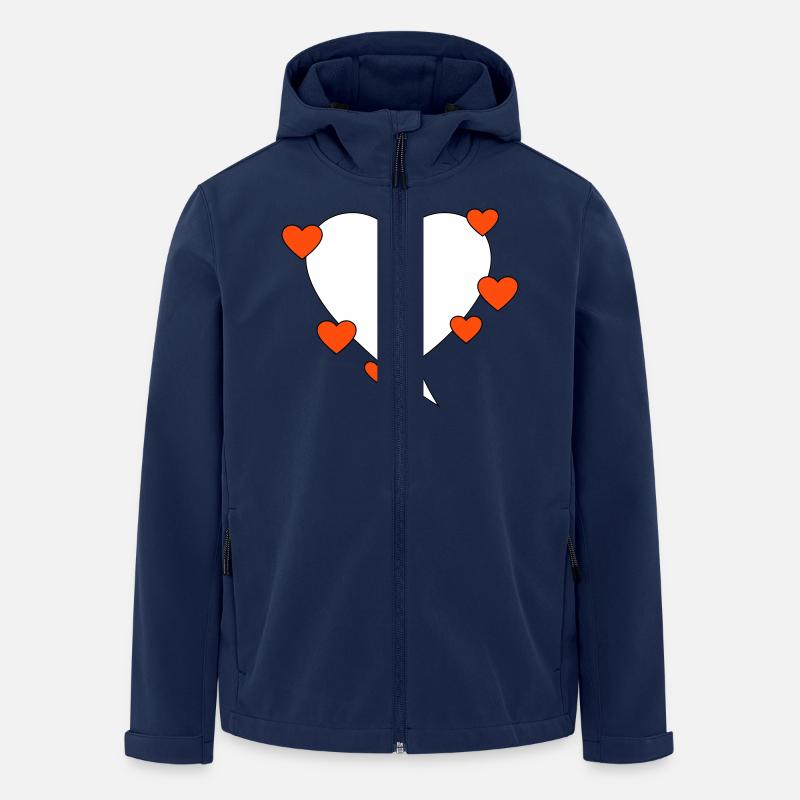 Speech bubble with hearts - Men’s Recycled Softshell Jacket by Stanley/Stella - navy