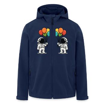 Astronaut Balloons 2 - Men’s Recycled Softshell Jacket by Stanley/Stella - navy - Front - AI Model Male 185 light (185cm)