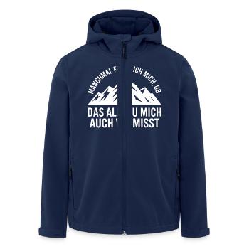 Je me demande si l’Allgäu ne me manque pas ! - Veste softshell homme en polyester recyclé Stanley/Stella - marine - Devant - AI Model Male 185 light (185cm)