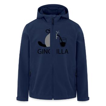 ginchilla - Gin and chilling - Men’s Recycled Softshell Jacket by Stanley/Stella - navy - Front - AI Model Male 185 light (185cm)