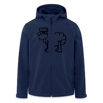 Angry Sheep - Men’s Recycled Softshell Jacket by Stanley/Stella - navy - Front - AI Model Male 185 light (185cm)