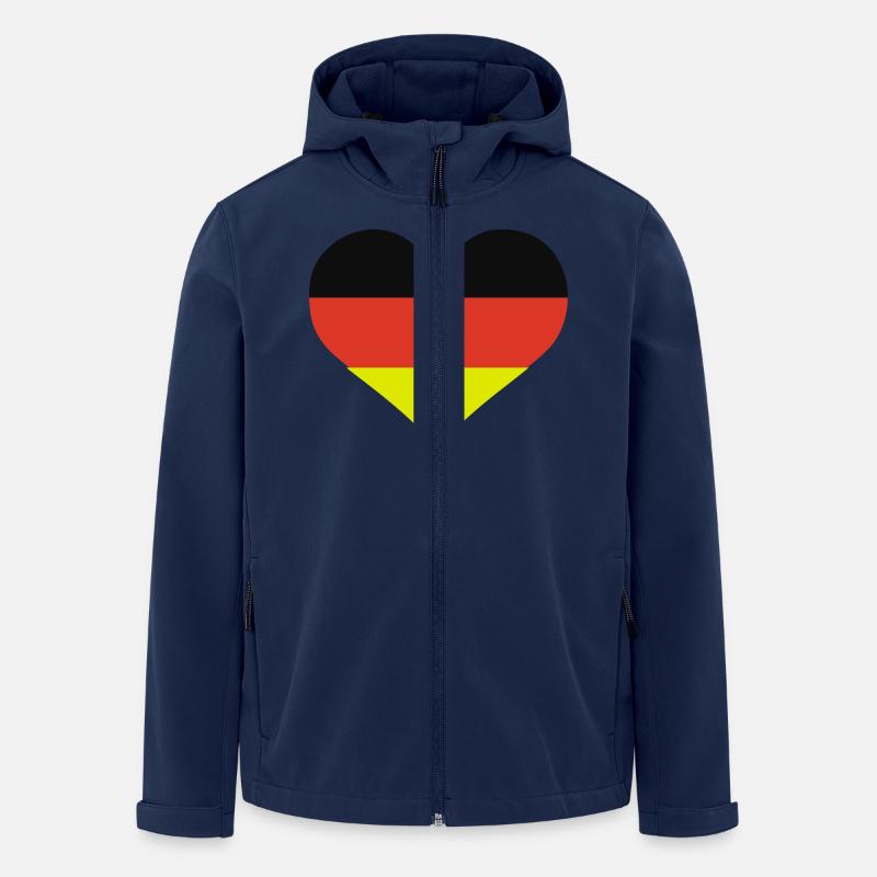 Deutschland - Recycelte Männer Softshell-Jacke von Stanley/Stella - Navy