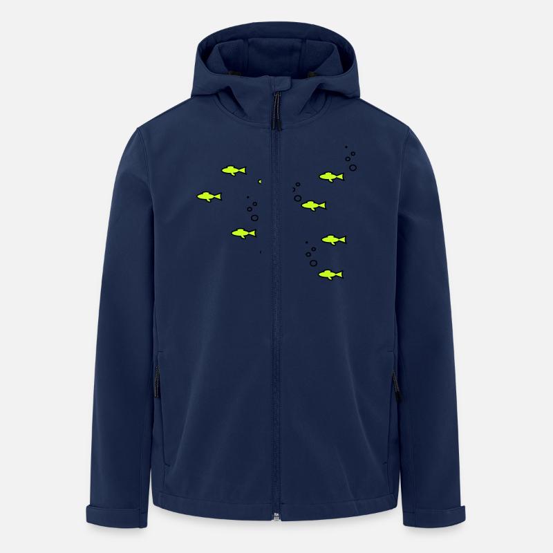 10 kleine Fische - Recycelte Männer Softshell-Jacke von Stanley/Stella - Navy