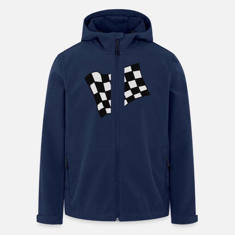 Racing-Zielflagge - Recycelte Männer Softshell-Jacke von Stanley/Stella - Navy