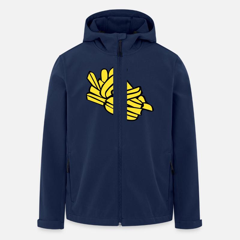 Frites ou des chips - Veste softshell homme en polyester recyclé Stanley/Stella - marine