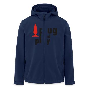 Plug and Play - Recycelte Männer Softshell-Jacke von Stanley/Stella - Navy - Vorne - AI Model Male 185 light (185cm)