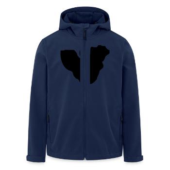 Moorea Karte - Recycelte Männer Softshell-Jacke von Stanley/Stella - Navy - Vorne - AI Model Male 185 light (185cm)