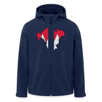 Franken - Recycelte Männer Softshell-Jacke von Stanley/Stella - Navy - Vorne - AI Model Male 185 light (185cm)