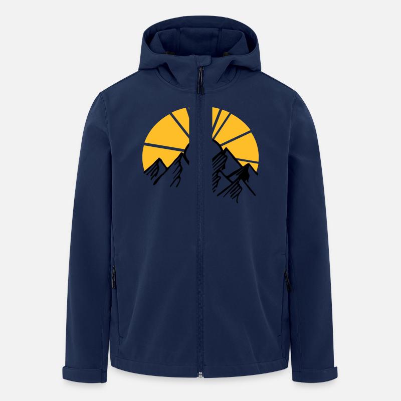 berge - Recycelte Männer Softshell-Jacke Discoverer von Stanley/Stella - Navy