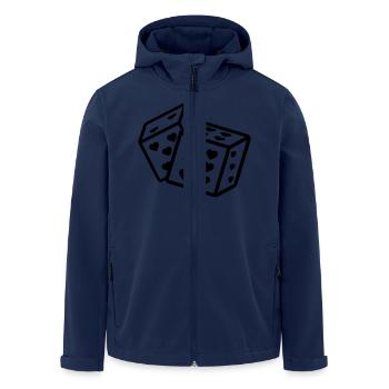 Dice with Heart Heart Dice Player - Men’s Recycled Softshell Jacket by Stanley/Stella - navy - Front - AI Model Male 185 light (185cm)