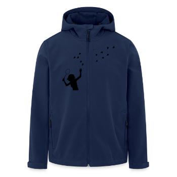 badminton - Recycelte Männer Softshell-Jacke von Stanley/Stella - Navy - Vorne - AI Model Male 185 light (185cm)