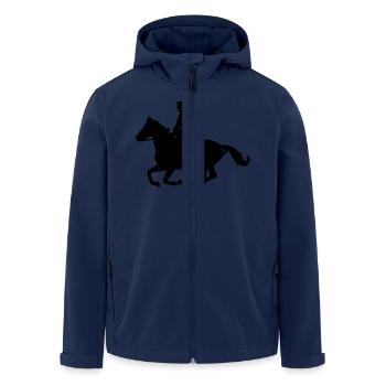 cheval au galop - Veste softshell homme en polyester recyclé Stanley/Stella - marine - Devant - AI Model Male 185 light (185cm)