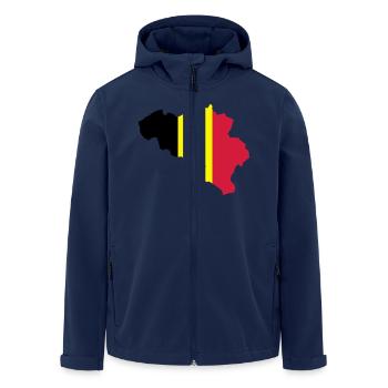 Belgique - Veste softshell homme en polyester recyclé Stanley/Stella - marine - Devant - AI Model Male 185 light (185cm)