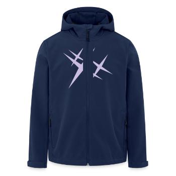 Glitzer / sparkle (1c) - Men’s Recycled Softshell Jacket by Stanley/Stella - navy - Front - AI Model Male 185 light (185cm)