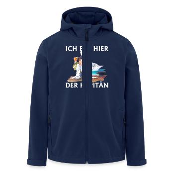 Kleiner Kapitän - Recycelte Männer Softshell-Jacke von Stanley/Stella - Navy - Vorne - AI Model Male 185 light (185cm)